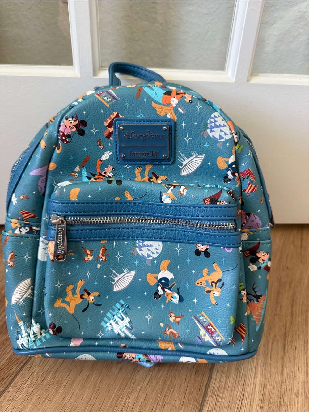 Loungefly Kids Teal Disney Character Mini Backpack